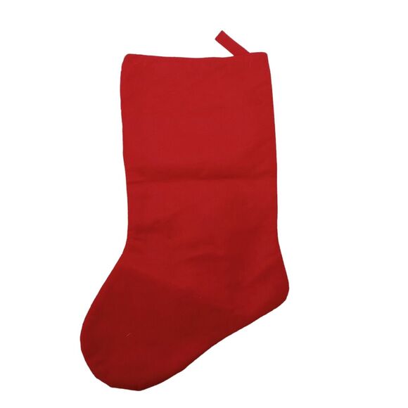 Whimsical Polar Bear Christmas Stocking Red Green White Snowflakes Holiday Decor - Picture 3 of 10